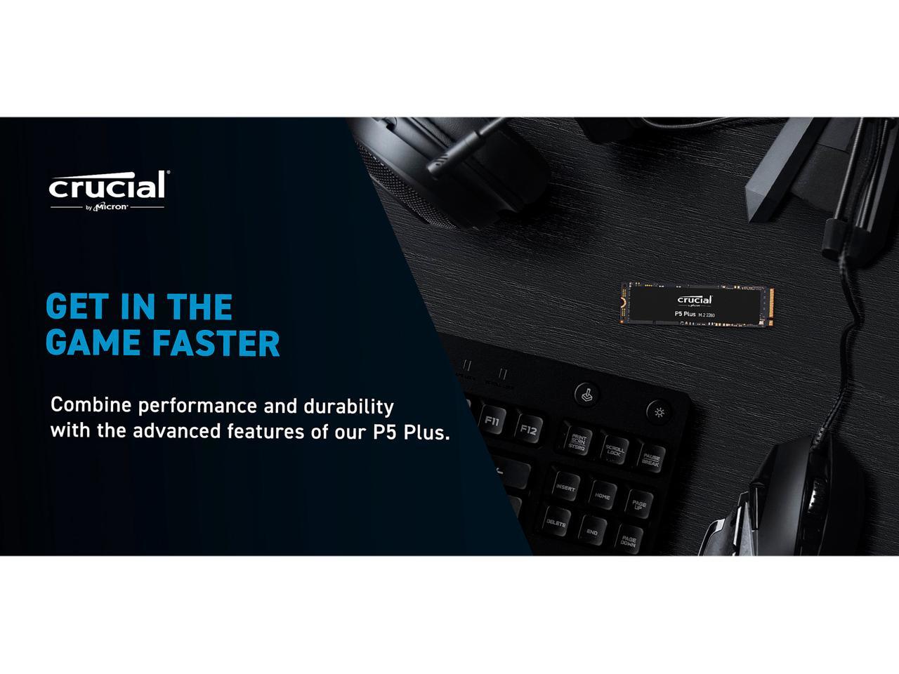 Crucial P5 Plus CT500P5PSSD8 500 GB Solid State Drive - M.2 2280 Internal - PCI Express NVMe (PCI Express NVMe 4.0 x4)