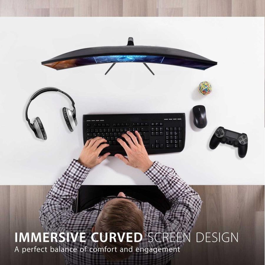 Curved Gaming Monitor - 27 Inch 180Hz 1ms FreeSync Premium Display | Tecisoft VX2718-PC-MHD