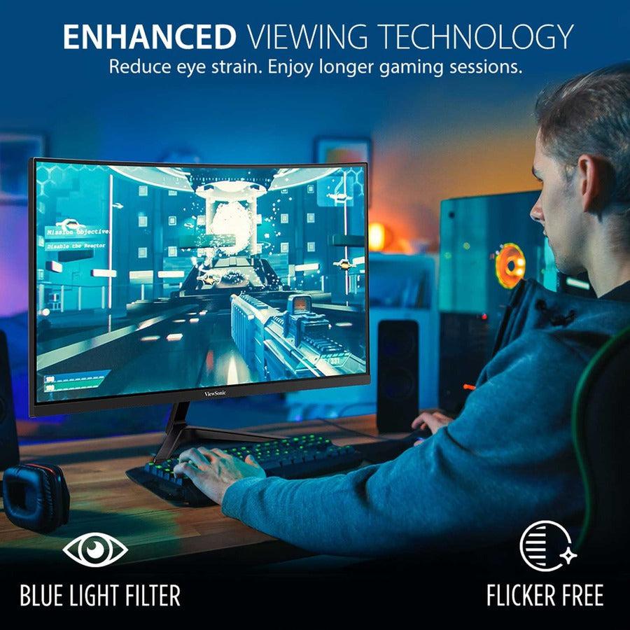 Curved Gaming Monitor - 27" WQHD 180Hz FreeSync Premium | Tecisoft VX2718-2KPC-MHD