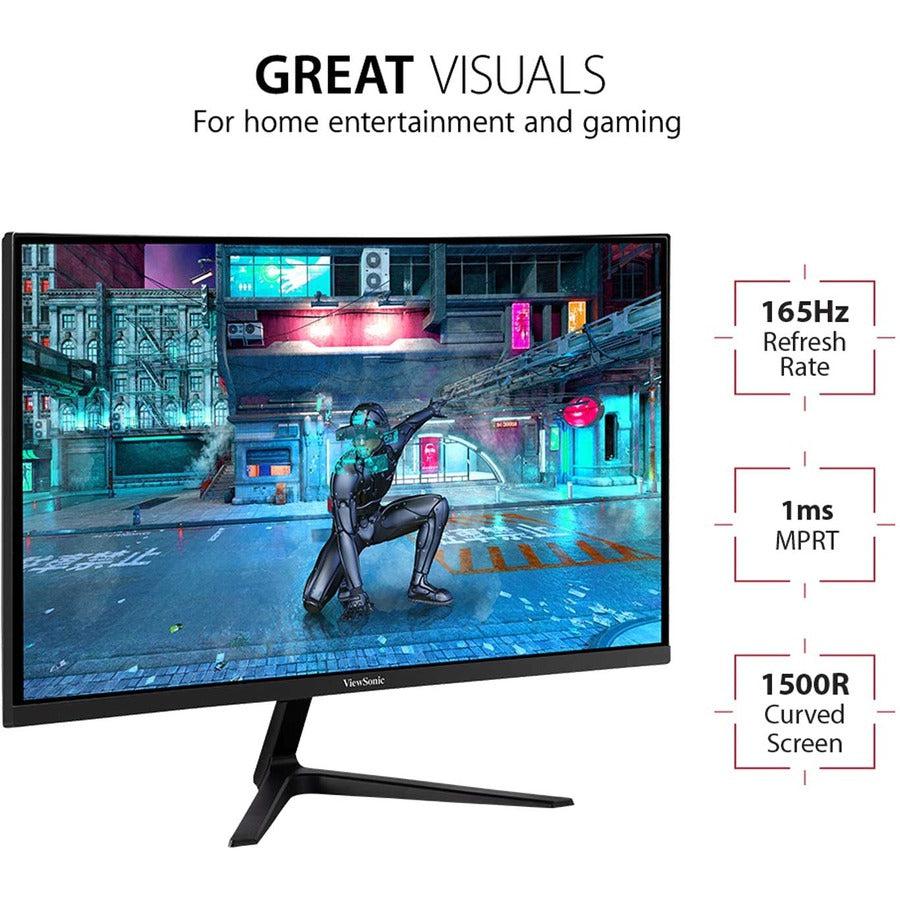 Curved Gaming Monitor - 27" WQHD 180Hz FreeSync Premium | Tecisoft VX2718-2KPC-MHD