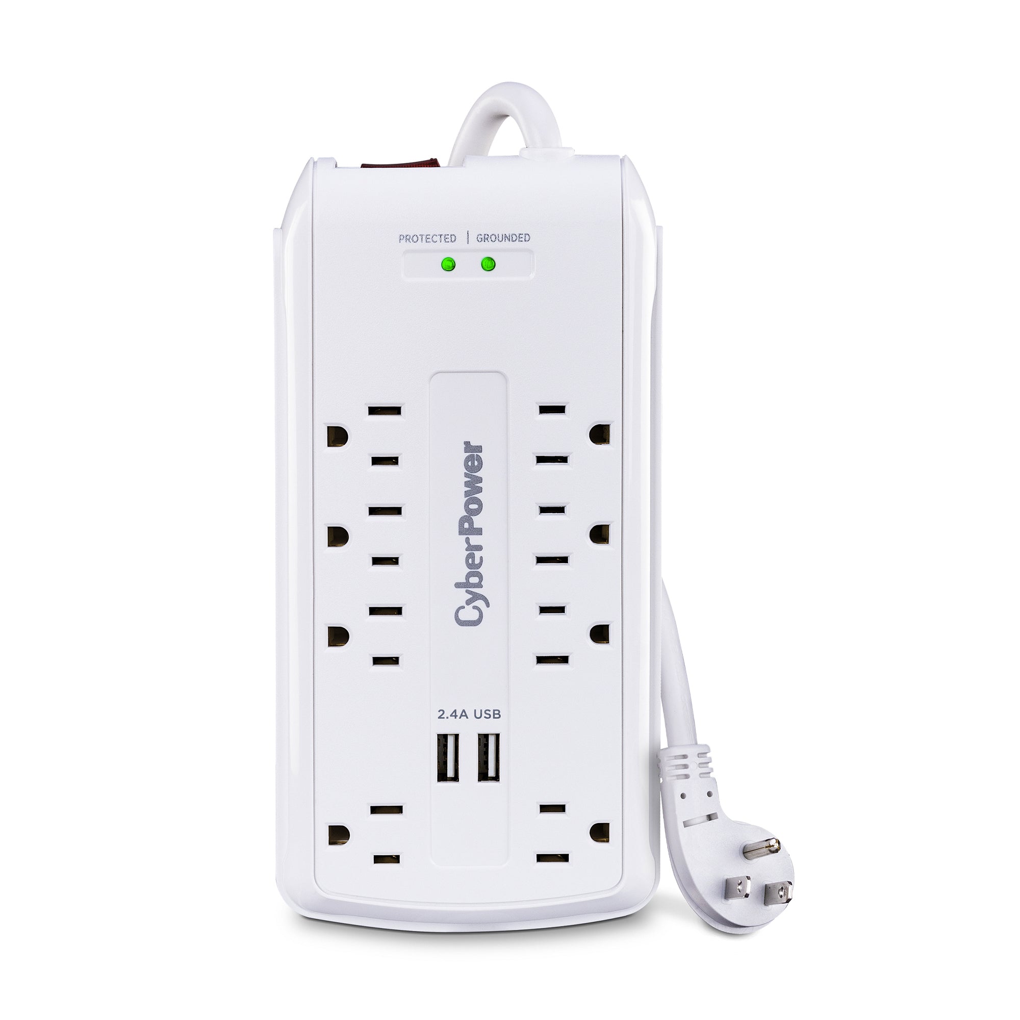 Cyberpower Csp806U Surge Protector White 8 Ac Outlet(S) 125 V 1.8 M