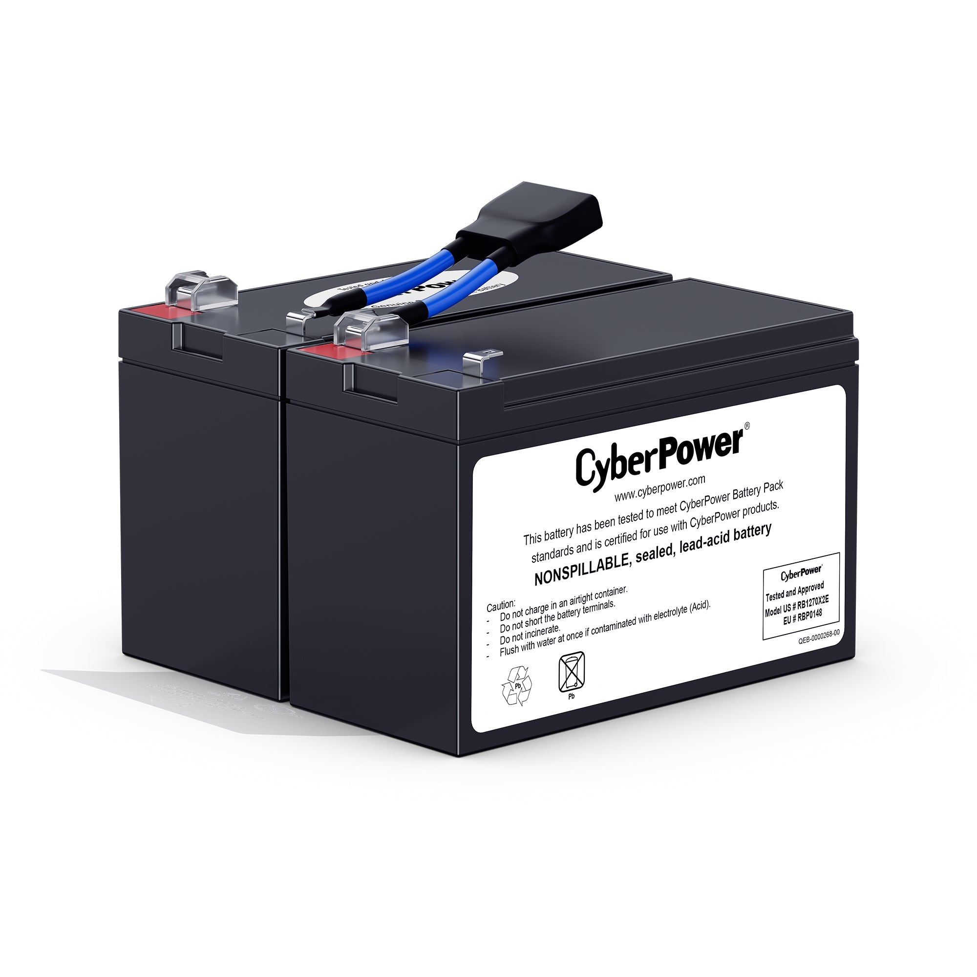 Cyberpower Rb1270X2E Ups Battery Sealed Lead Acid (Vrla) 12 V 7 Ah