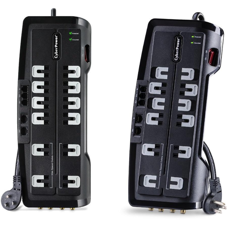 Cyberpower Csht1208Tnc2 Surge Protector Black 12 Ac Outlet(S) 125 V 1.8 M