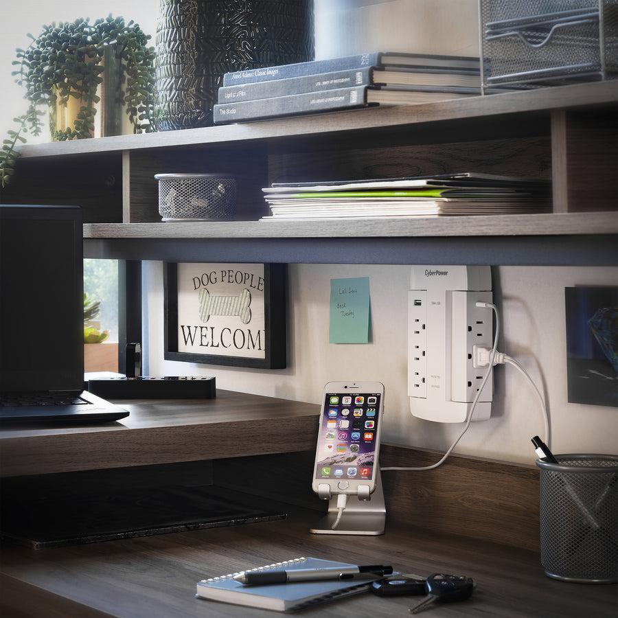 Cyberpower Csp600Wsurc5 Surge Protector White 6 Ac Outlet(S) 125 V