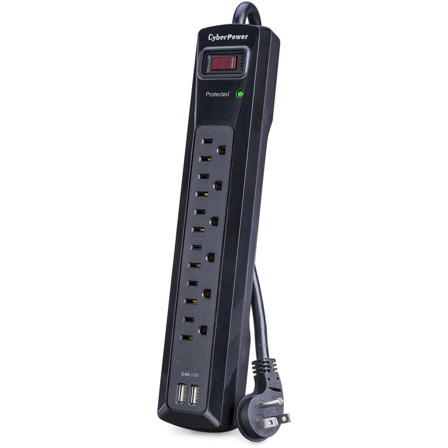 Cyberpower Csp604U Surge Protector Black 6 Ac Outlet(S) 125 V 1.25 M