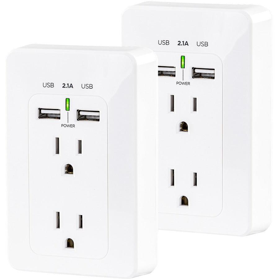 Cyberpower Mp18Ho007 Socket-Outlet 2 X Usb A + 2 X Nema 5-15 White