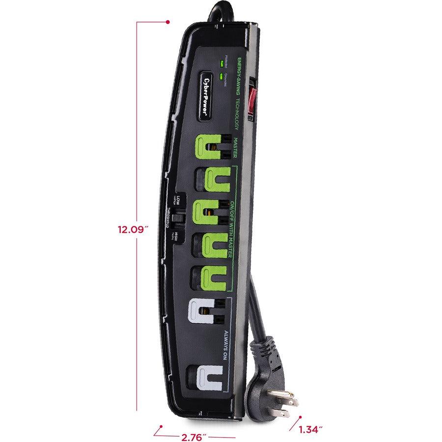 Cyberpower P705G Surge Protector Black 7 Ac Outlet(S) 125 V 1.5 M