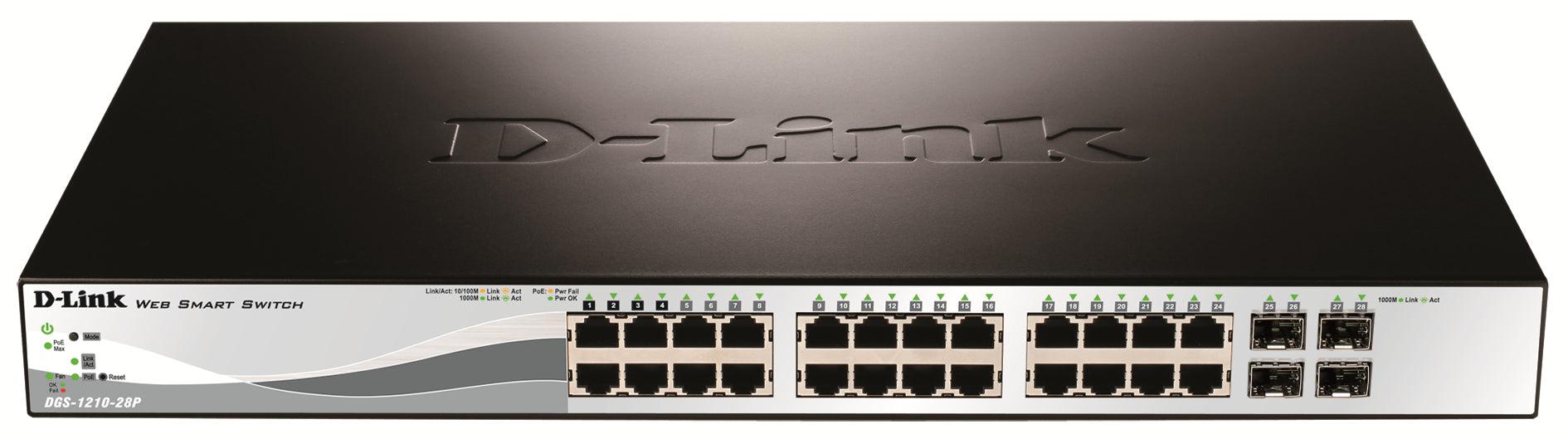 D-Link DGS-1210-28P 28-Port Gigabit Smart Managed PoE Switch