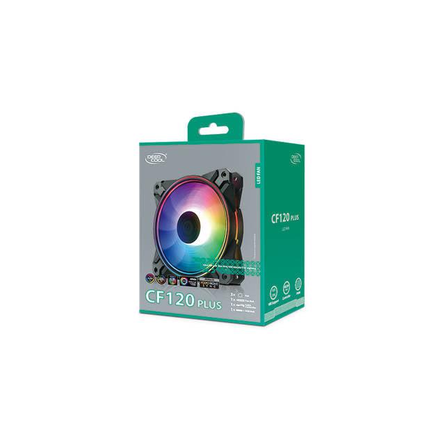 Deepcool Cf120 Plus 3X120Mm Pwm Fan, A-Rgb Dual Loop Lighting Zones, High Airflow And Low-Noise,