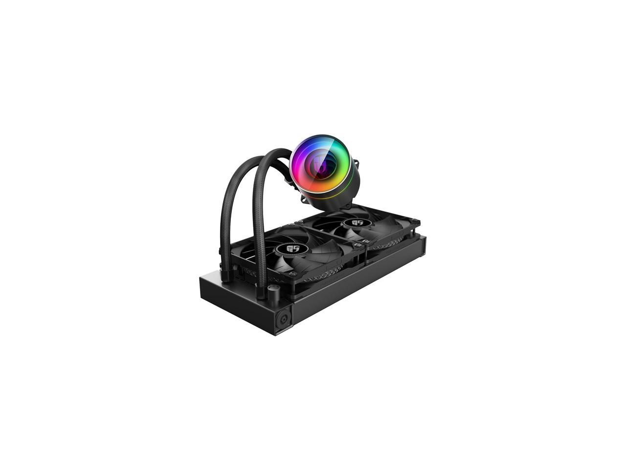Deepcool Castle 240Ex, Addressable Rgb Aio Liquid Cpu Cooler, Anti-Leak Technology Inside, Cable