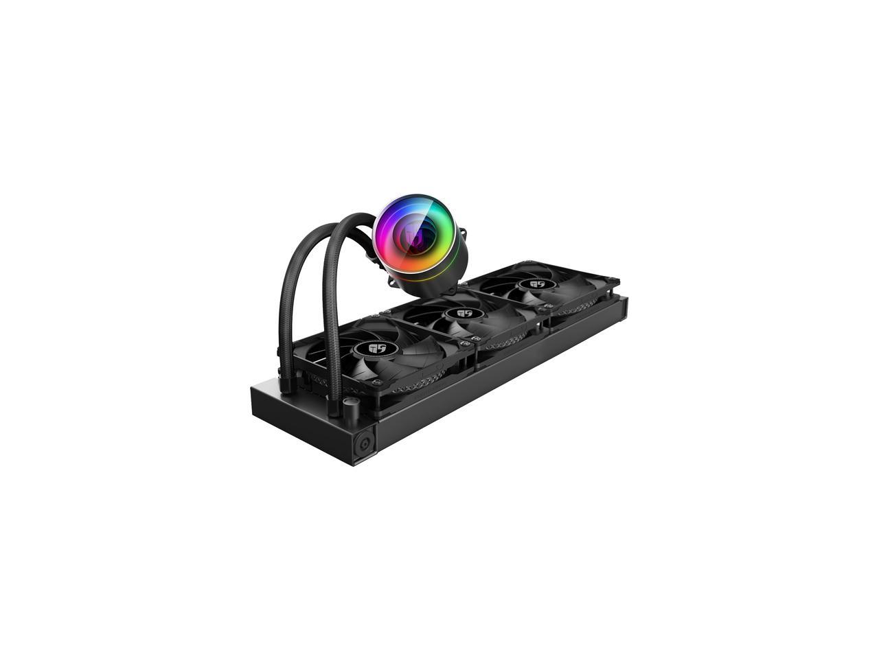 Deepcool Castle 360Ex, Addressable Rgb Aio Liquid Cpu Cooler, Anti-Leak Technology Inside, Cable