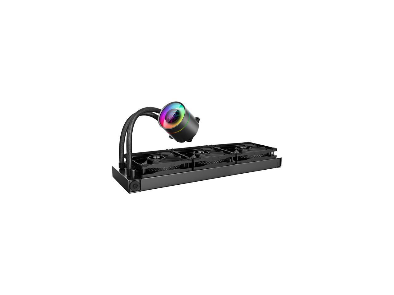 Deepcool Castle 360Ex, Addressable Rgb Aio Liquid Cpu Cooler, Anti-Leak Technology Inside, Cable