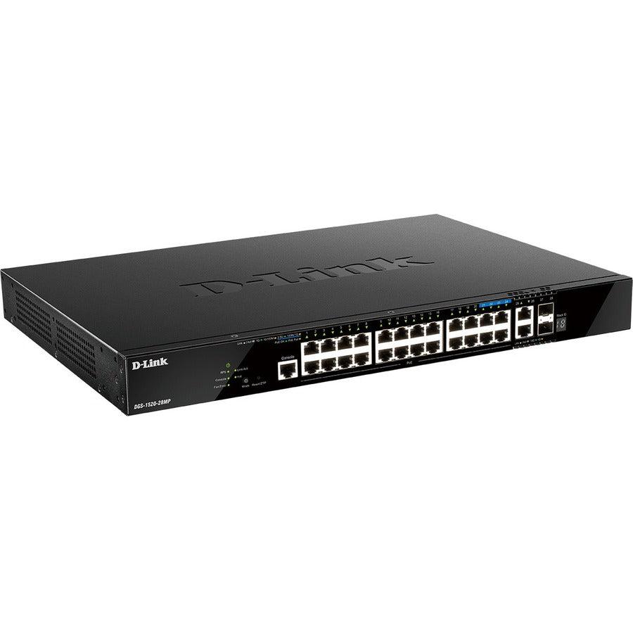 DGS-1520-28MP Layer 3 Stackable Smart Managed Switch - Enterprise PoE+ Multi-Gigabit | D-Link