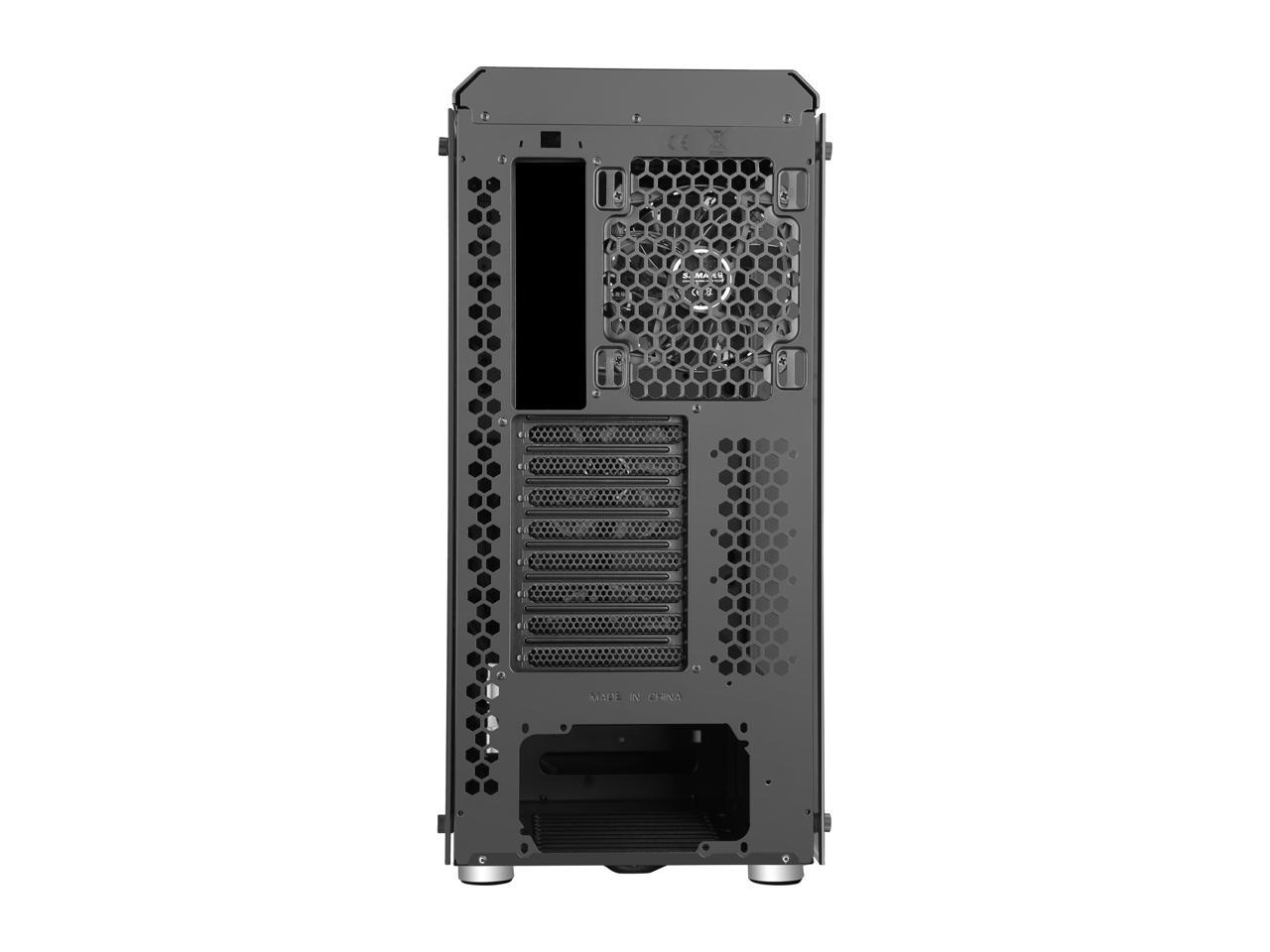 Diypc Vanguard-Rgb Black Dual Usb3.0 Steel/ Tempered Glass Atx Mid Tower Gaming Computer Case