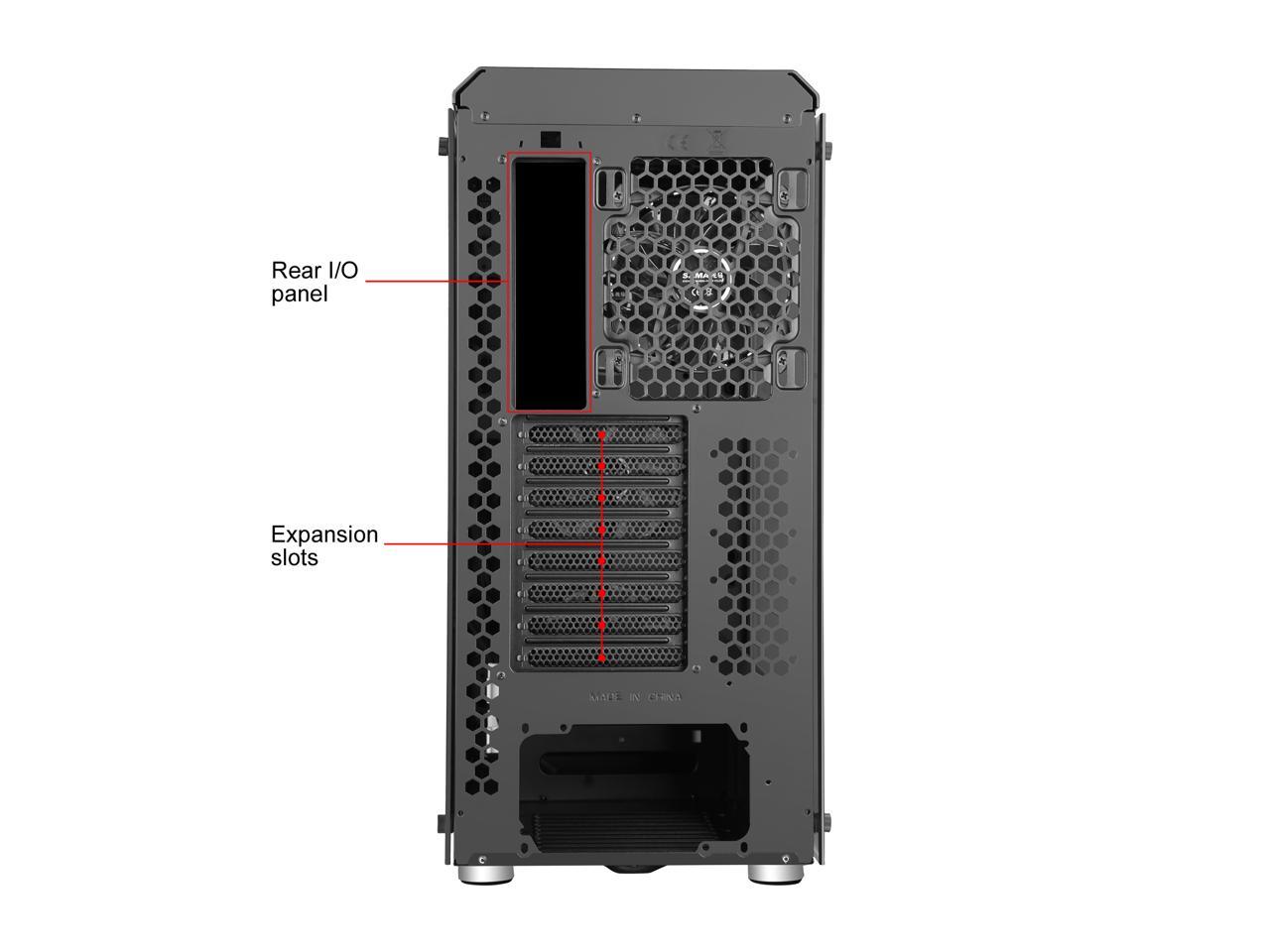 Diypc Vanguard-Rgb Black Dual Usb3.0 Steel/ Tempered Glass Atx Mid Tower Gaming Computer Case