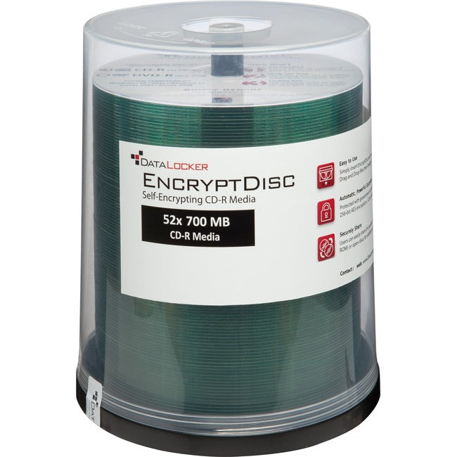 Datalocker Encryptdisc Cd-R 100 Pack Self-Encrypting Optical Media
