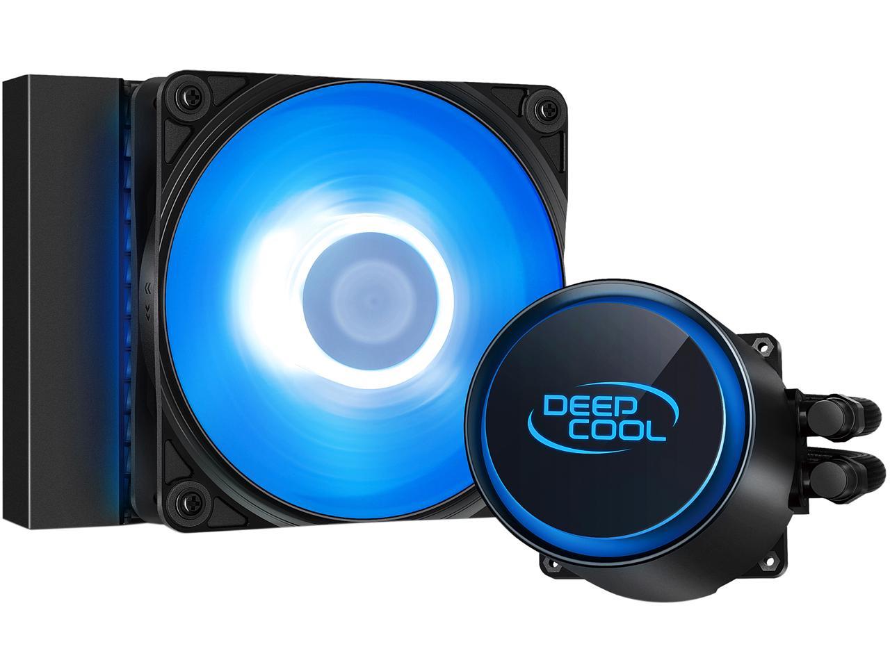 Deepcool Castle 120R Aio Liquid Cpu Cooler, Anti-Leak Technology, 120Mm Rgb Pwm Fan, 12V 4-Pin Motherboard Connector, Intel 115X/ 1200/ 2066, Amd Am4
