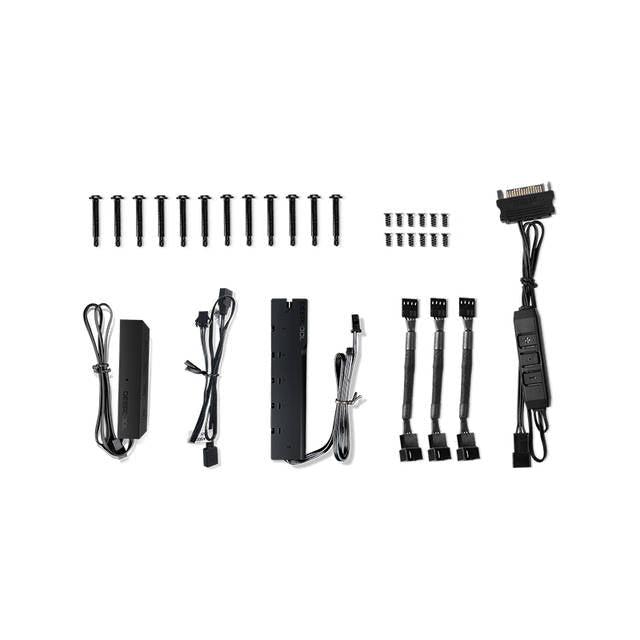 Deepcool Mf120 Gt A-Rgb X-Frame, 5V 3-Pin Motherboard Connector, Included 4-Port Pwm Fan Hub, 6-Port Rgb Hub And Wire Controller, 3 Fan Pack