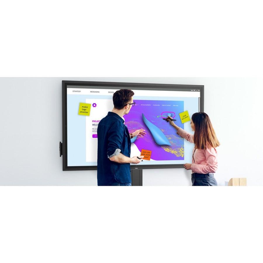 Dell C6522Qt Interactive Whiteboard 163.9 Cm (64.5") 3840 X 2160 Pixels Touchscreen Black