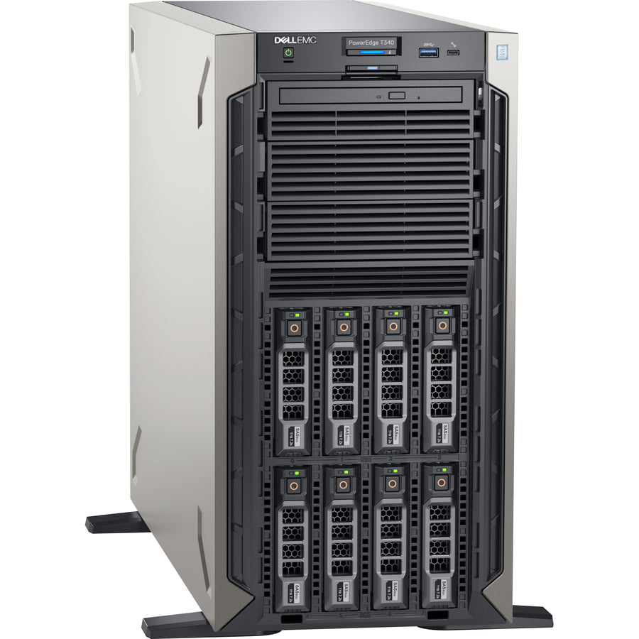 Dell EMC PowerEdge T340 5U Tower Server - 1 x Intel Xeon E-2234 3.60 GHz - 8 GB RAM - 1 TB HDD - (1 x 1TB) HDD Configuration - Serial ATA Controller - 1 Year ProSupport XDX41