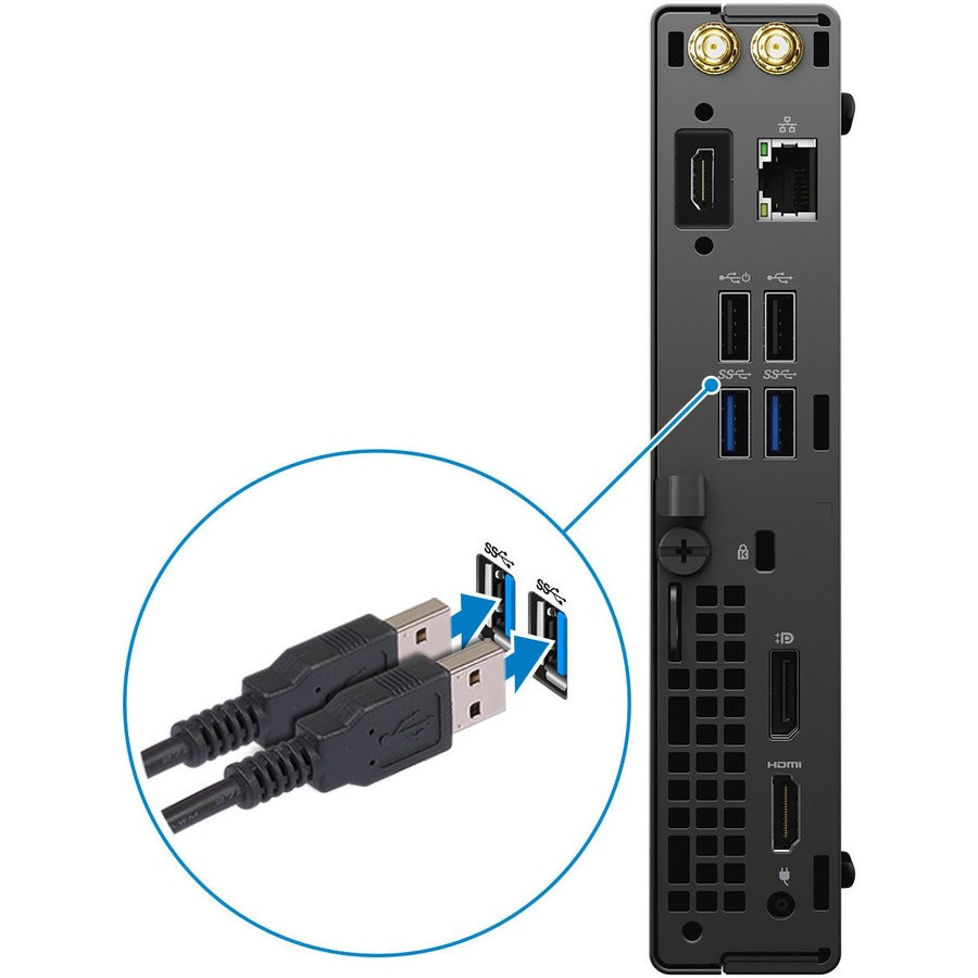 Dell OptiPlex 3000 3090 Desktop Computer - Intel Core i5 10th Gen i5-10500T - 8 GB - 256 GB SSD - Micro PC - Black 9WGCG