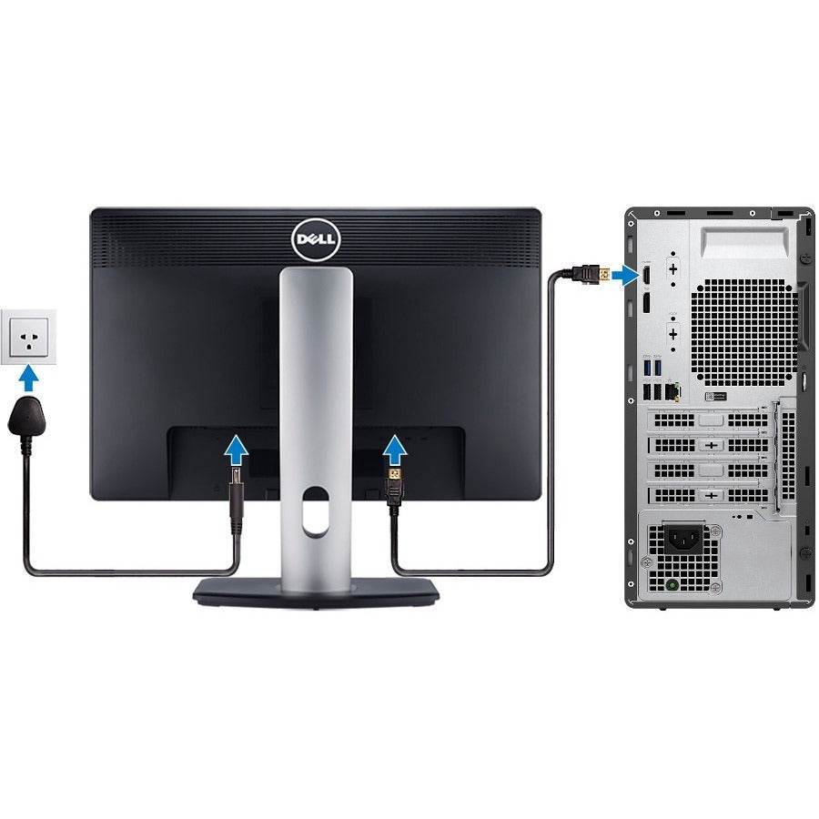 Dell OptiPlex 3000 Desktop Computer - Intel Core i5 12th Gen i5-12500 - 8 GB - 256 GB SSD - Tower - Black W0G8D