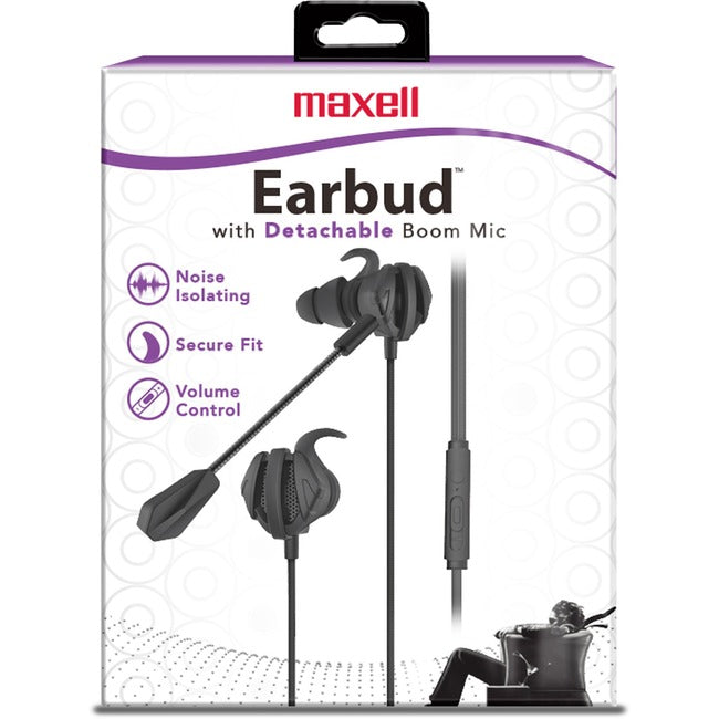Ebv-2 In-Ear Bud W/Boom Mic,4Ft Cord Detachable Boom Mic
