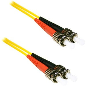 ENET 8M ST/ST Duplex Single-mode 9/125 OS1 or Better Yellow Fiber Patch Cable 8 meter ST-ST Individually Tested ST2-SM-8M-ENC