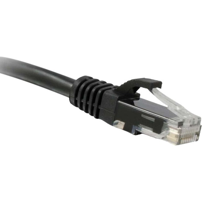 ENET Cat5e Black 35 Foot Patch Cable with Snagless Molded Boot (UTP) High-Quality Network Patch Cable RJ45 to RJ45 - 35Ft C5E-BK-35-ENC