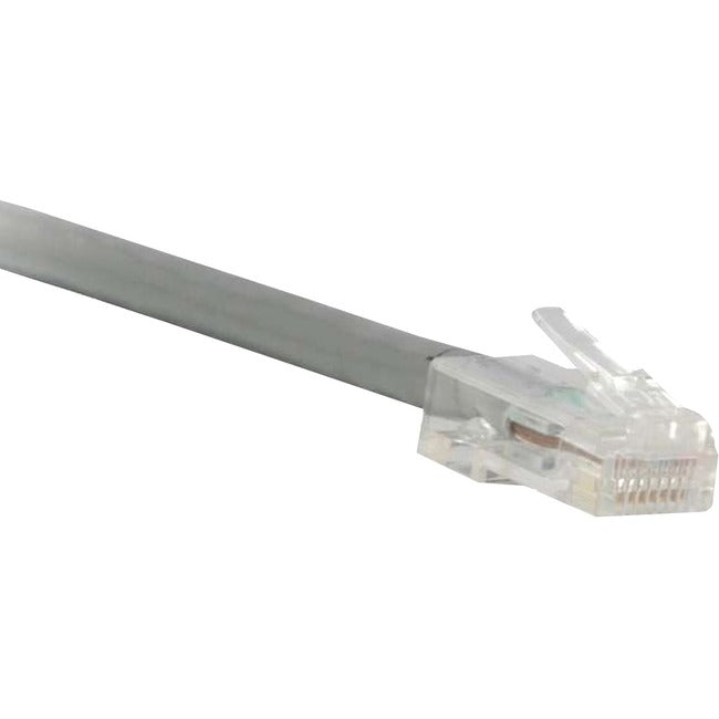 ENET Cat5e Gray 25 Foot Non-Booted (No Boot) (UTP) High-Quality Network Patch Cable RJ45 to RJ45 - 25Ft C5E-GY-NB-25-ENC