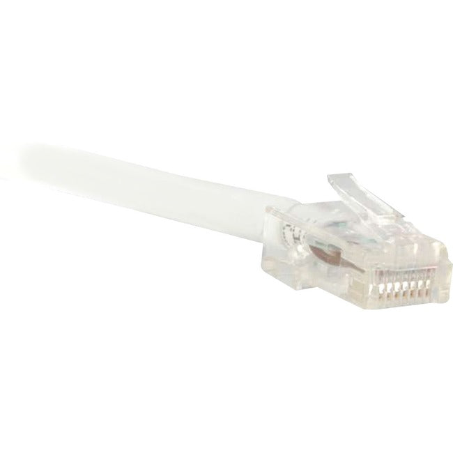 ENET Cat5e White 7 Foot Non-Booted (No Boot) (UTP) High-Quality Network Patch Cable RJ45 to RJ45 - 7Ft C5E-WH-NB-7-ENC