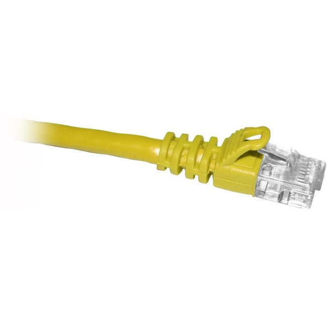 ENET Cat5e Yellow 15 Foot Patch Cable with Snagless Molded Boot (UTP) High-Quality Network Patch Cable RJ45 to RJ45 - 15Ft C5E-YL-15-ENC