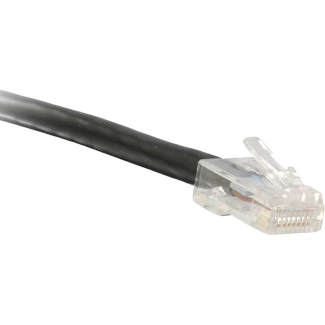 ENET Cat6 Black 10 Foot Non-Booted (No Boot) (UTP) High-Quality Network Patch Cable RJ45 to RJ45 - 10Ft C6-BK-NB-10-ENC
