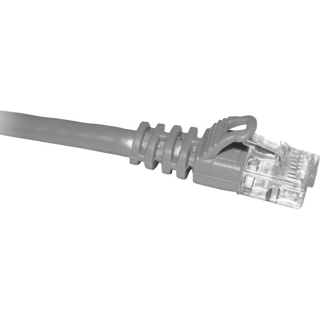 ENET Cat6 Gray 8 Foot Patch Cable with Snagless Molded Boot (UTP) High-Quality Network Patch Cable RJ45 to RJ45 - 8Ft C6-GY-8-ENC