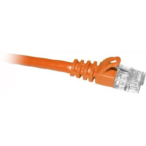 ENET Cat6 Orange 1 Foot Patch Cable with Snagless Molded Boot (UTP) High-Quality Network Patch Cable RJ45 to RJ45 - 1Ft C6-OR-1-ENC