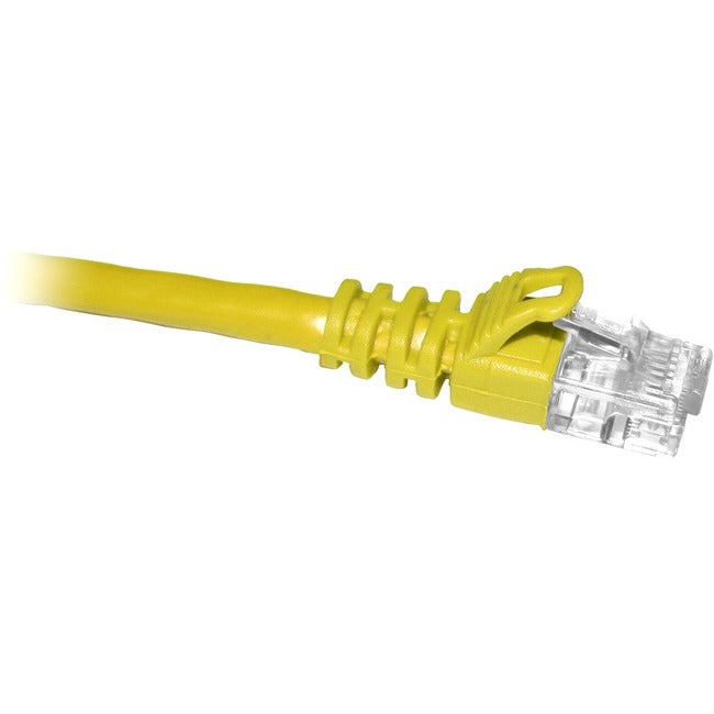 ENET Cat6 Yellow 1 Foot Patch Cable with Snagless Molded Boot (UTP) High-Quality Shielded Network Patch Cable RJ45 to RJ45 - 1Ft C6-YL-SH-1-ENC