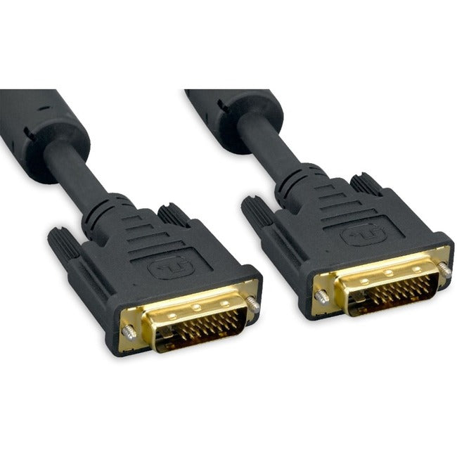 ENET DVI Digital Male to DVI Digital Male Dual Link Cable Black 5 Meter DVIDM2-DL-5M
