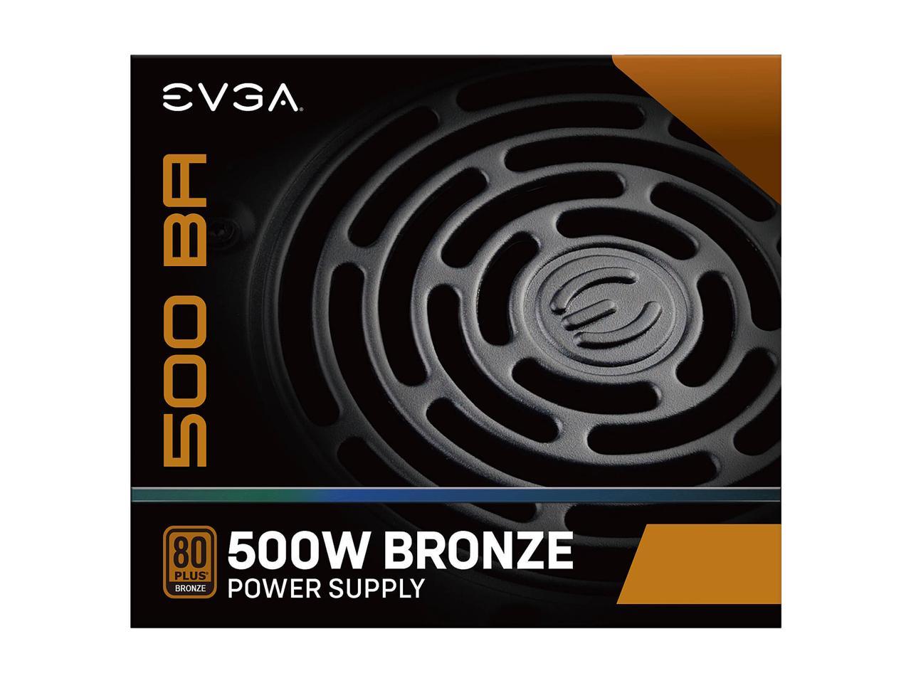 Evga 100-Ba-0500-K1 500 Ba, 80+ Bronze 500W, 3 Year Warranty, Power Supply