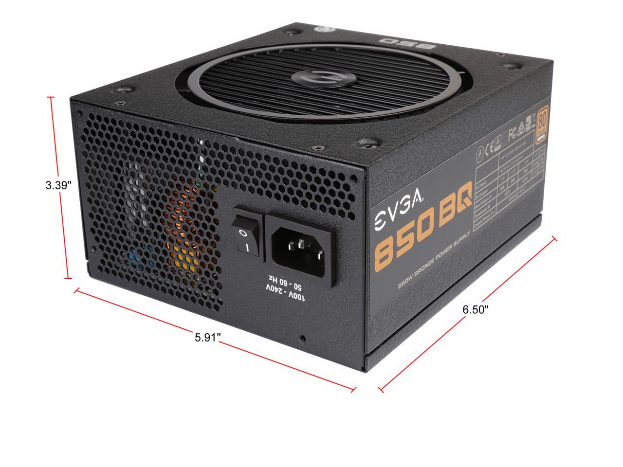 Evga 110-Bq-0850-V1 850 Bq, 80+ Bronze 850W, Semi Modular, 5 Year Warranty, Power Supply 110-Bq-0850-V1