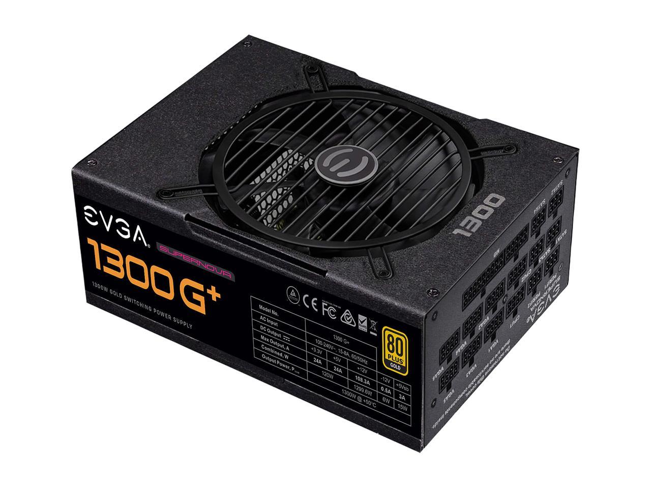Evga Supernova 1300 G+ 220-Gp-1300-X1 1300W 80+ Gold Fully Modular 10 Year Warranty Power Supply