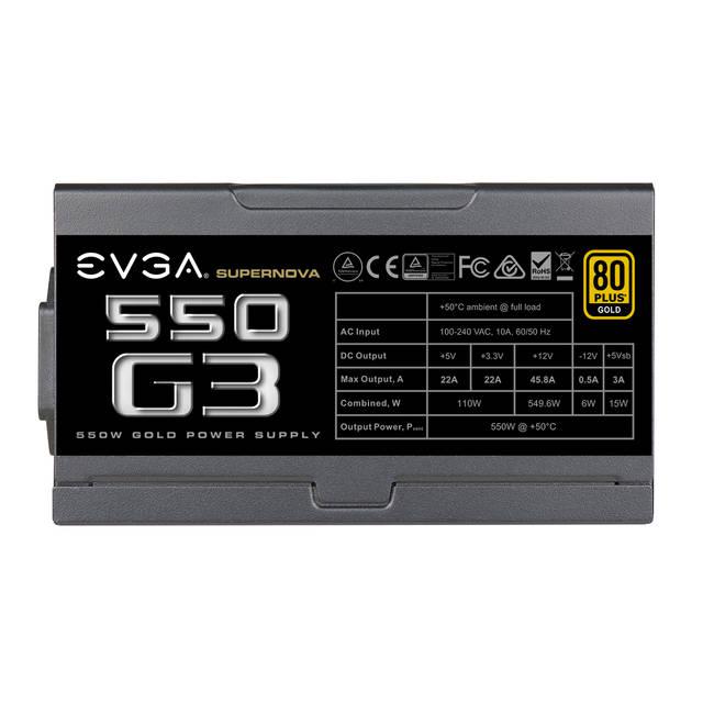 Evga Supernova 550 G3 220-G3-0550-Y1 550W 80 Plus Gold Atx12V & Eps12V Power Supply