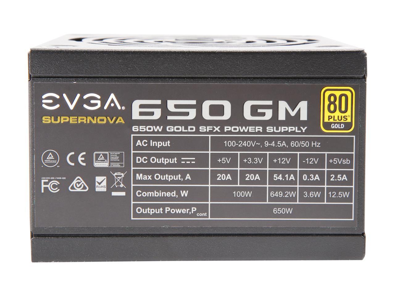 Evga Supernova 650 Gm 123-Gm-0650-Y1 650W 80 Plus Gold Atx12V & Eps12V Power Supply