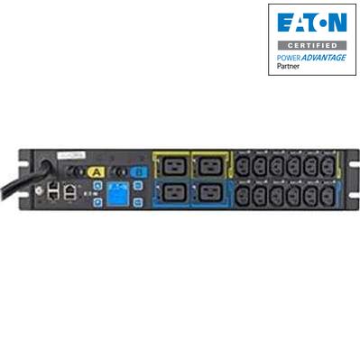 Eaton Metered Input rack PDU, 2U, L6-30P input, 10 ft cord, Single-phase, 200-240V, Outlets: (12) C13 Outlet grip, (4) C19 Outlet grip EMIU06-10
