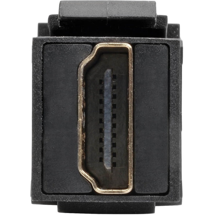 Eaton Tripp Lite Series High-Speed HDMI with Ethernet All-in-One Keystone/Panel Mount Coupler Cable (F/F), Angled Connector, 1 ft. (0.31 m) P164-001-KPA-BK