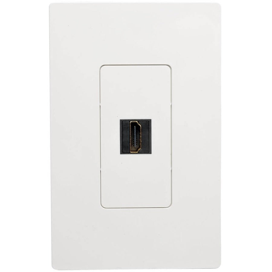 Eaton Tripp Lite Series High-Speed HDMI with Ethernet All-in-One Keystone/Panel Mount Coupler Cable (F/F), Angled Connector, 1 ft. (0.31 m) P164-001-KPA-BK