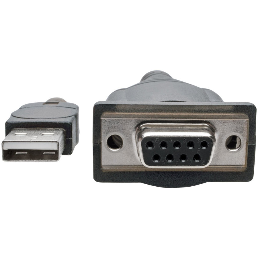 Eaton Tripp Lite Series USB to Null Modem Serial FTDI Adapter Cable with COM Retention (USB-A to DB9 M/F), 18-in. (45.72 cm) U209-18N-NULL