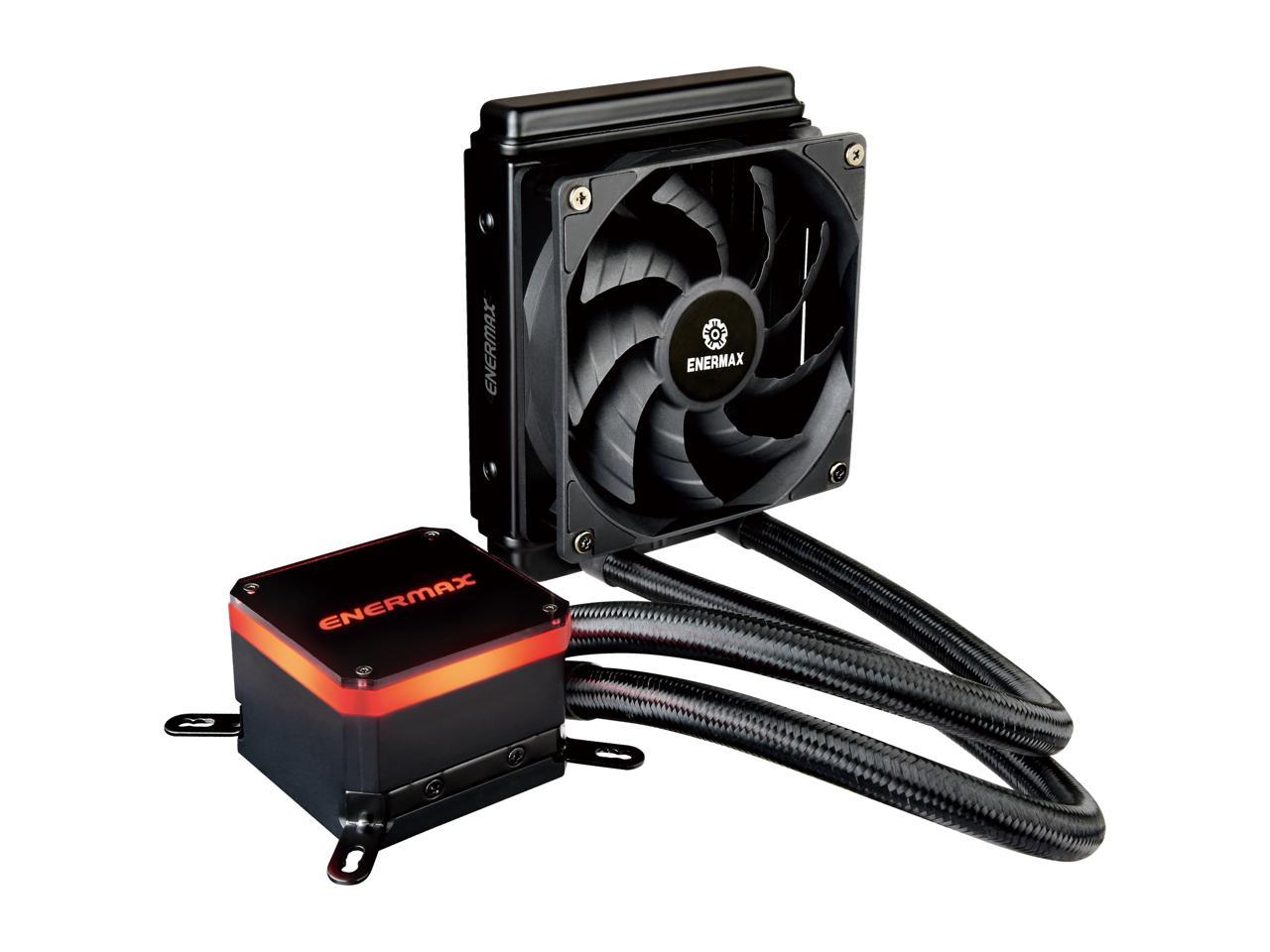 Enermax Liqmax Iii 120 Performance, All-In-One Cpu Liquid Cooler For Am4 / Lga1200, 120Mm Radiator, Dual-Chamber Water Block, Dual-Convex Blade Fan