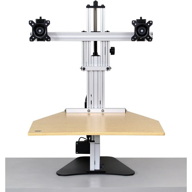 Ergo Desktop Electric Elite Sit and Stand Workstation Maple Minimally Assembled ELEC-ED-KE-MAP-5B