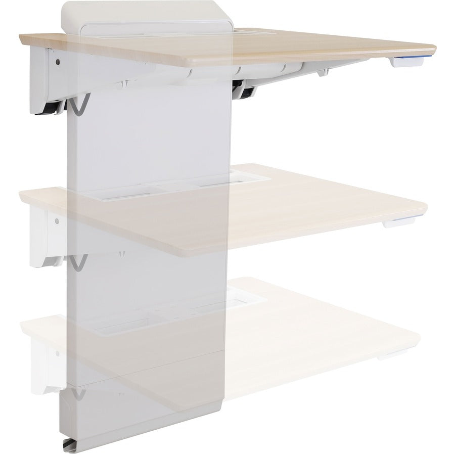 Ergotron WorkFit Elevate with Power Access (Mendota Maple) Sit-Stand Wall Desk 24-802-S893