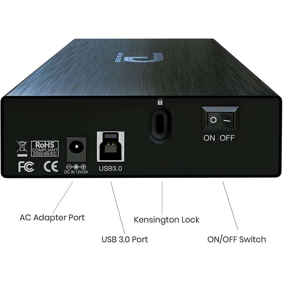 Fantom Drives 14TB External Hard Drive - GFORCE 3 - USB 3, Aluminum, Black, GF3B14000U